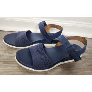 Sofft Women's Sz. 7.5 Navy Blue Adjustable Open Toe Sandals